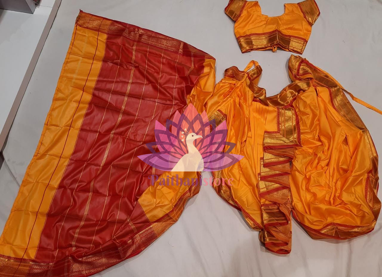 Readymade Semi-Silk Saree for Gauri Ganapati 2024