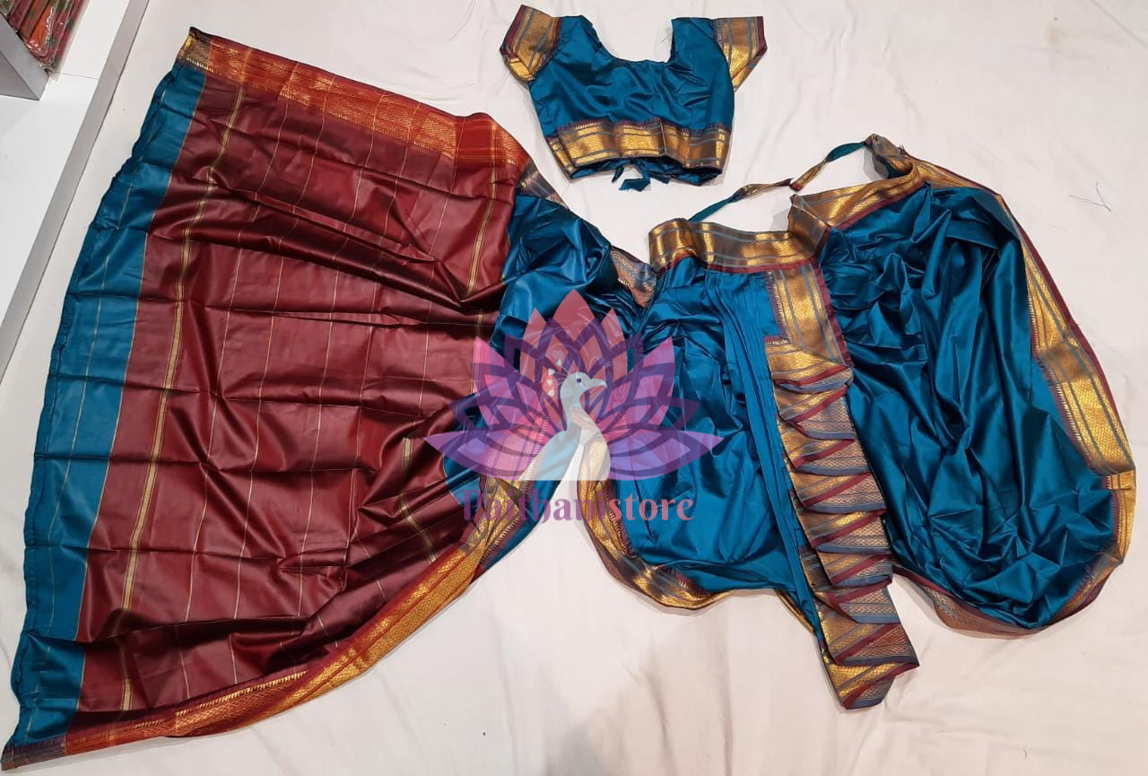 Readymade Semi-Silk Saree for Gauri Ganapati 2024