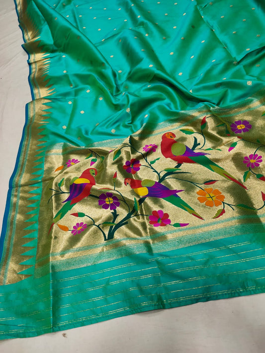 Beautiful Rama Colour Paithani Dupatta