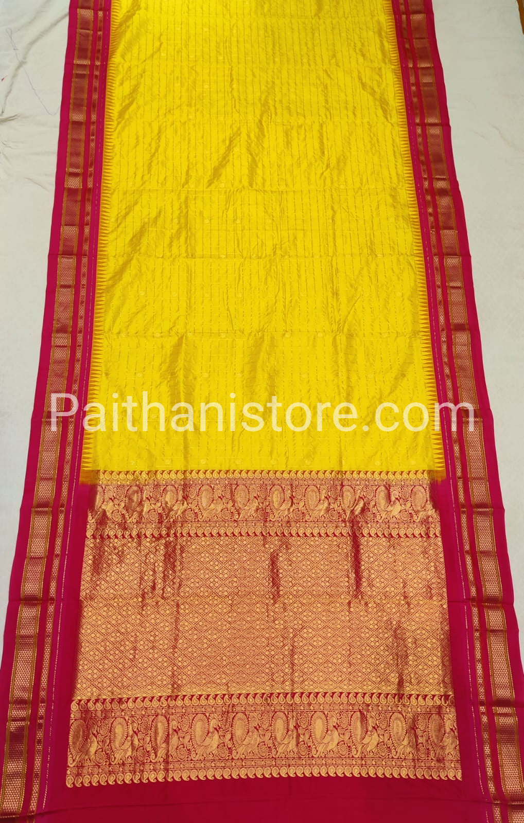 Irkal Checks Silk Saree — Side Angle