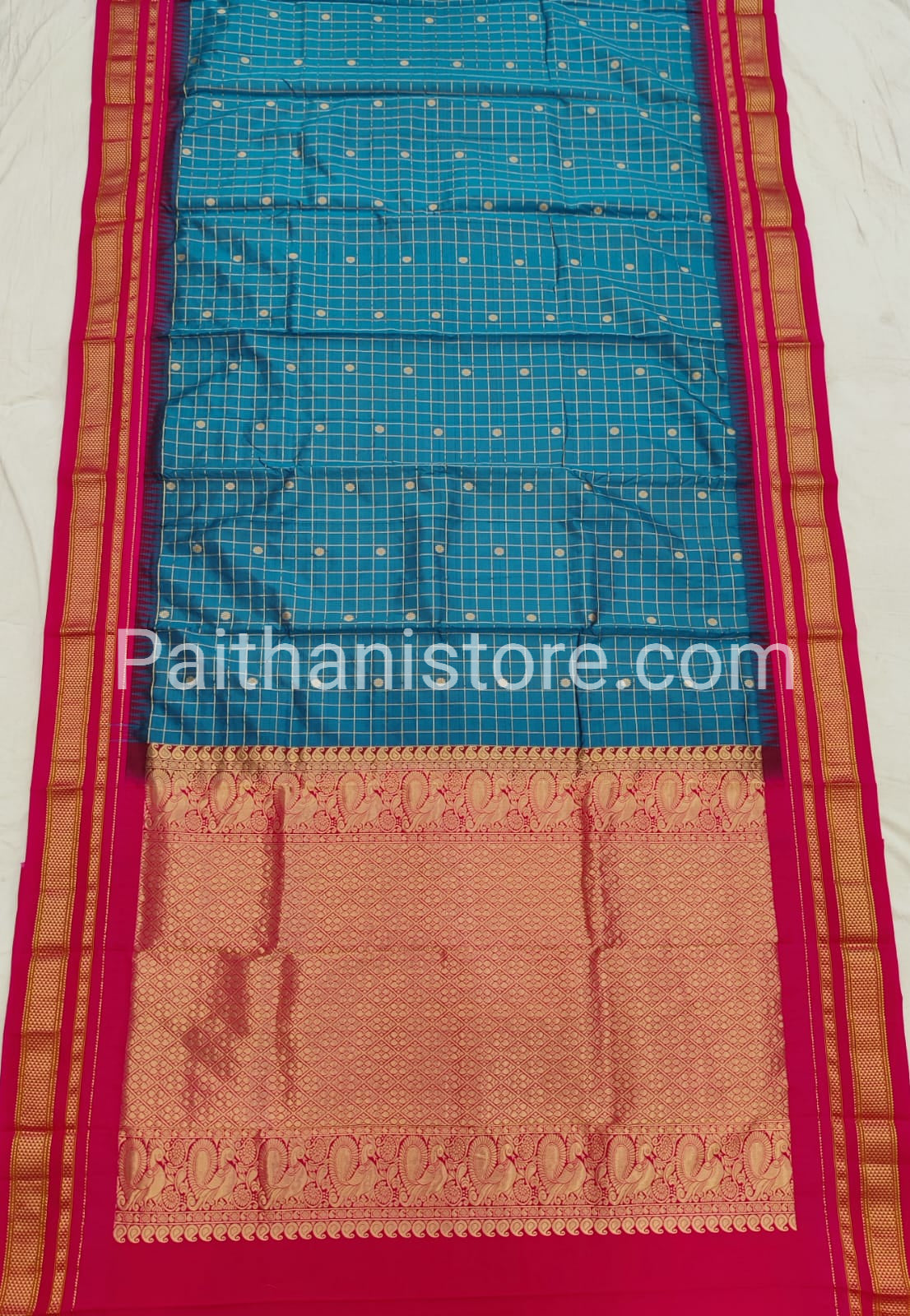 Irkal Checks Silk Saree — Worn by Model