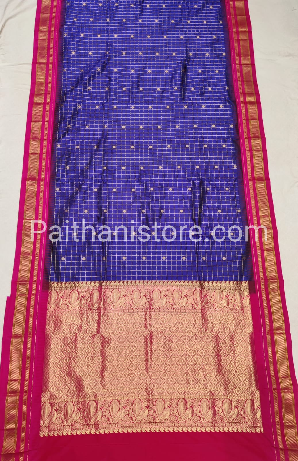 Irkal Checks Silk Saree — Color View