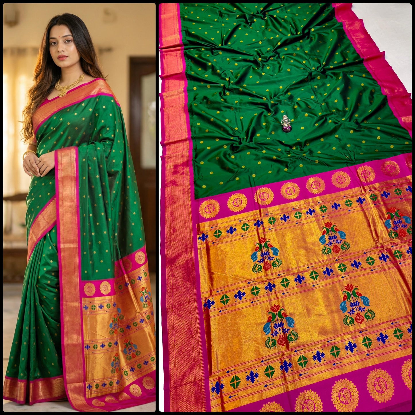 Maharani Pallu Kalanjali Paithani Saree
