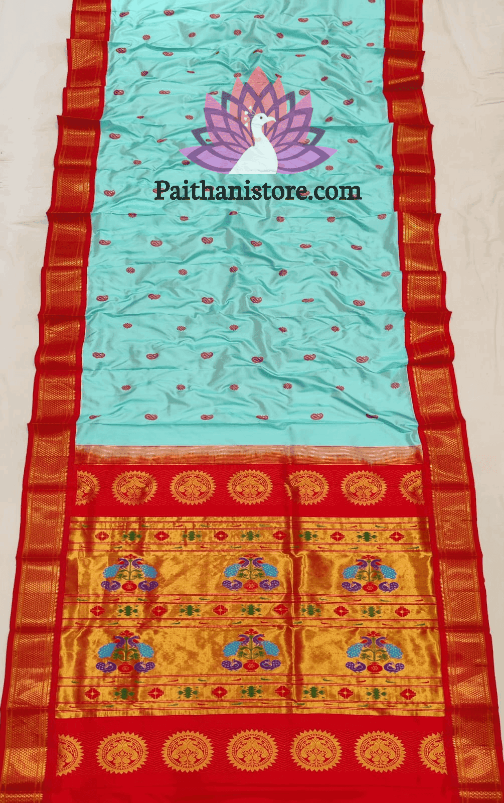 Pastel Color Pure Silk Handloom Paithani Saree