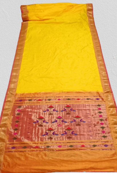 Pure Silk Handloom Double Pallu Paithani