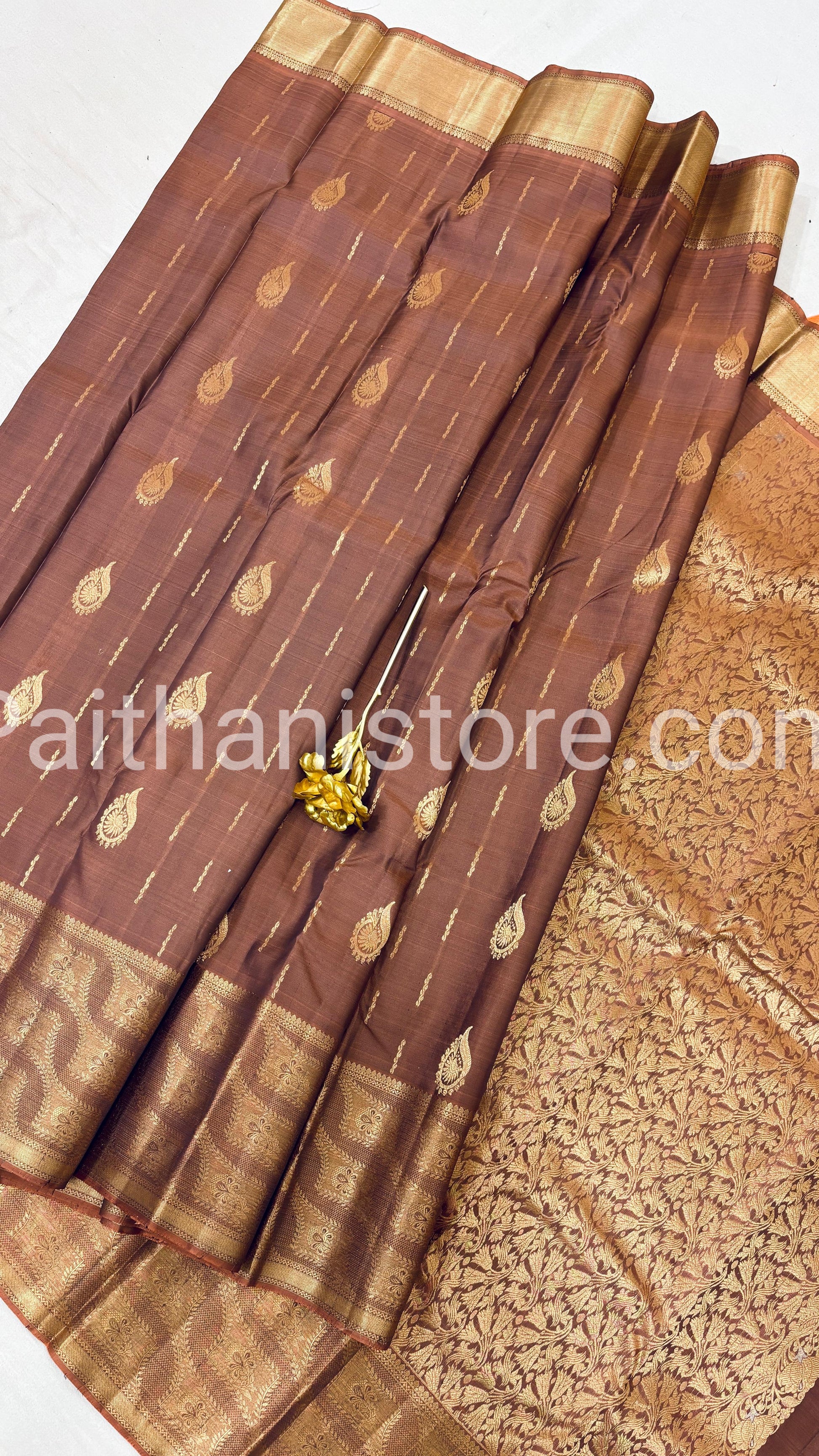 Pure Silk Kanchipuram Saree — Back View