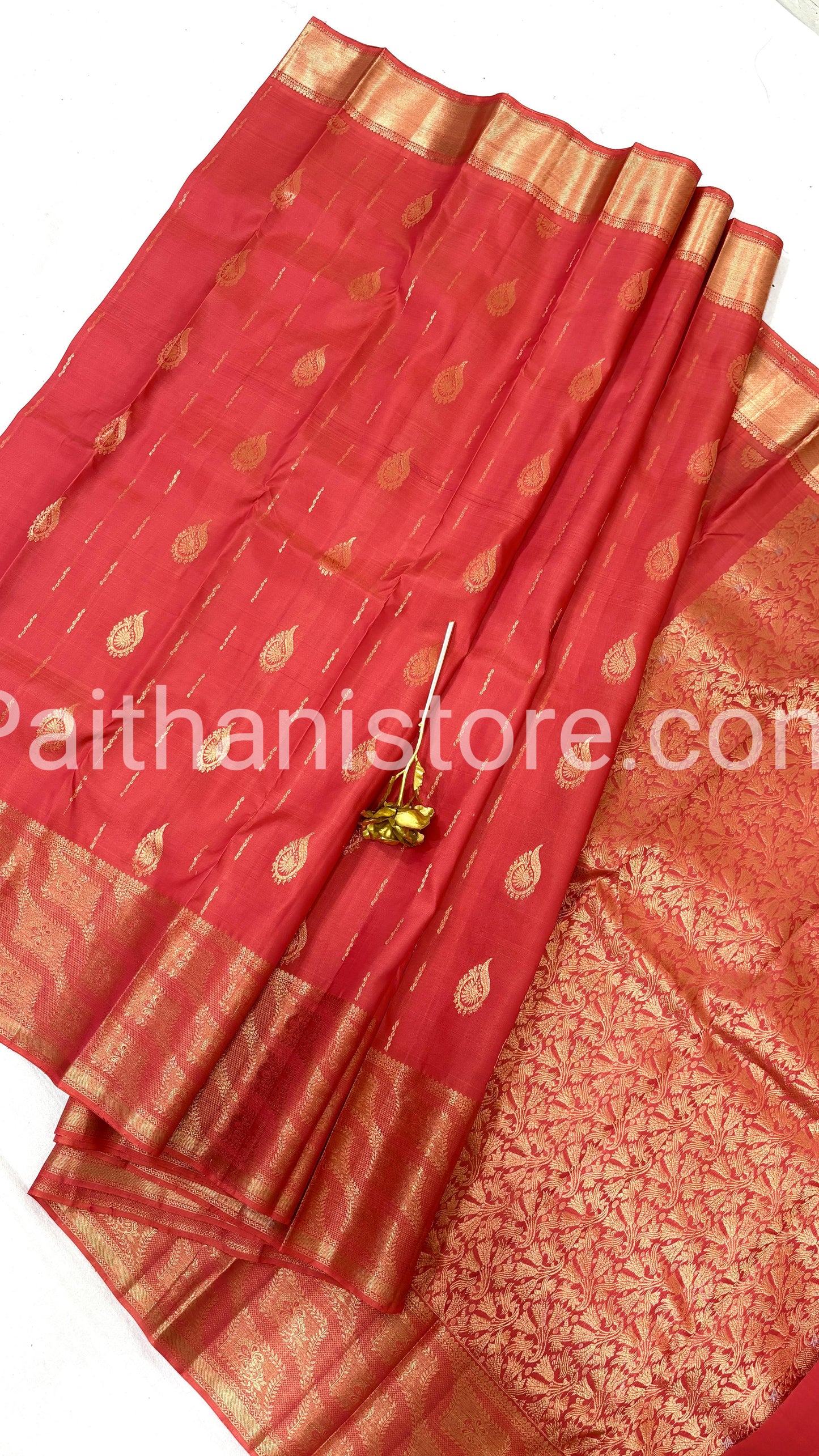 Pure Silk Kanchipuram Saree — Detail Close-up