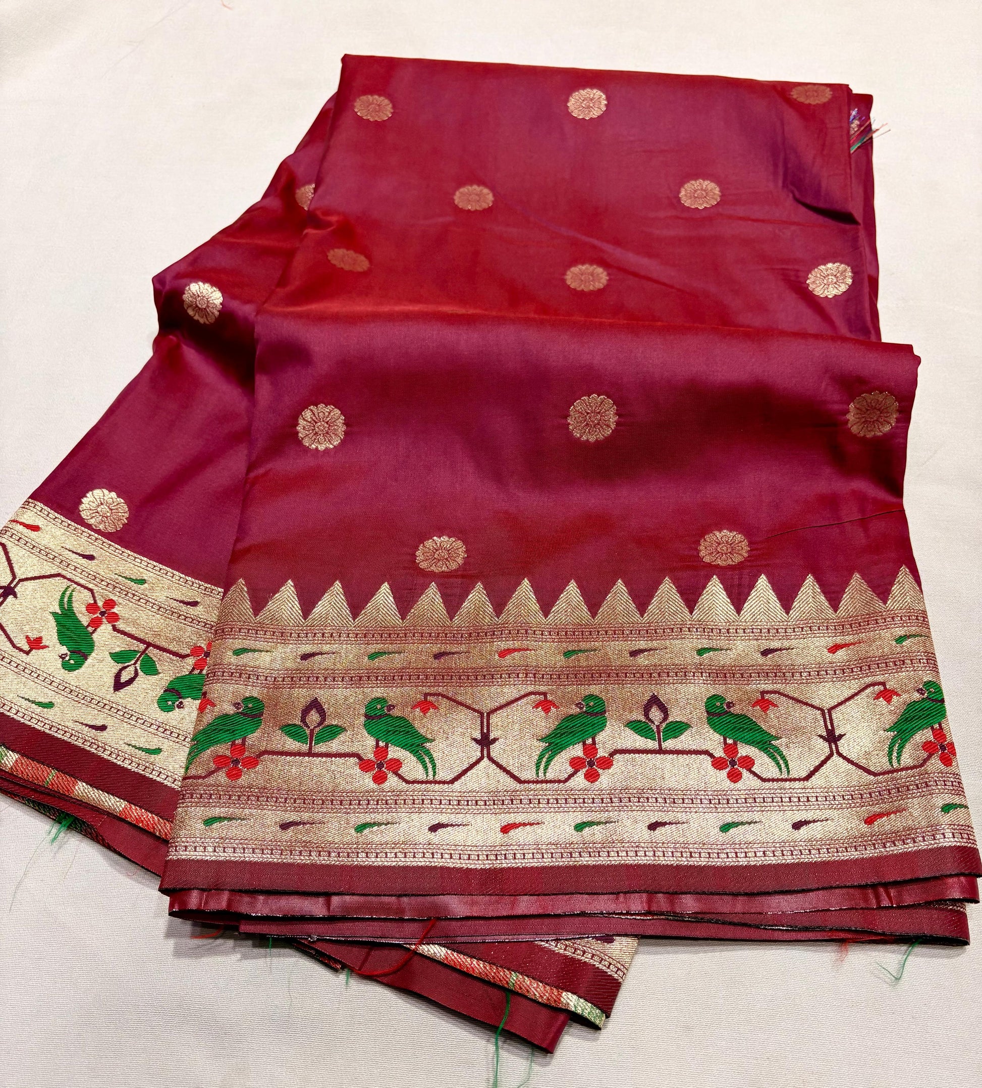 Semi Silk Saree - Diwali Special Sale — Pallu Detail
