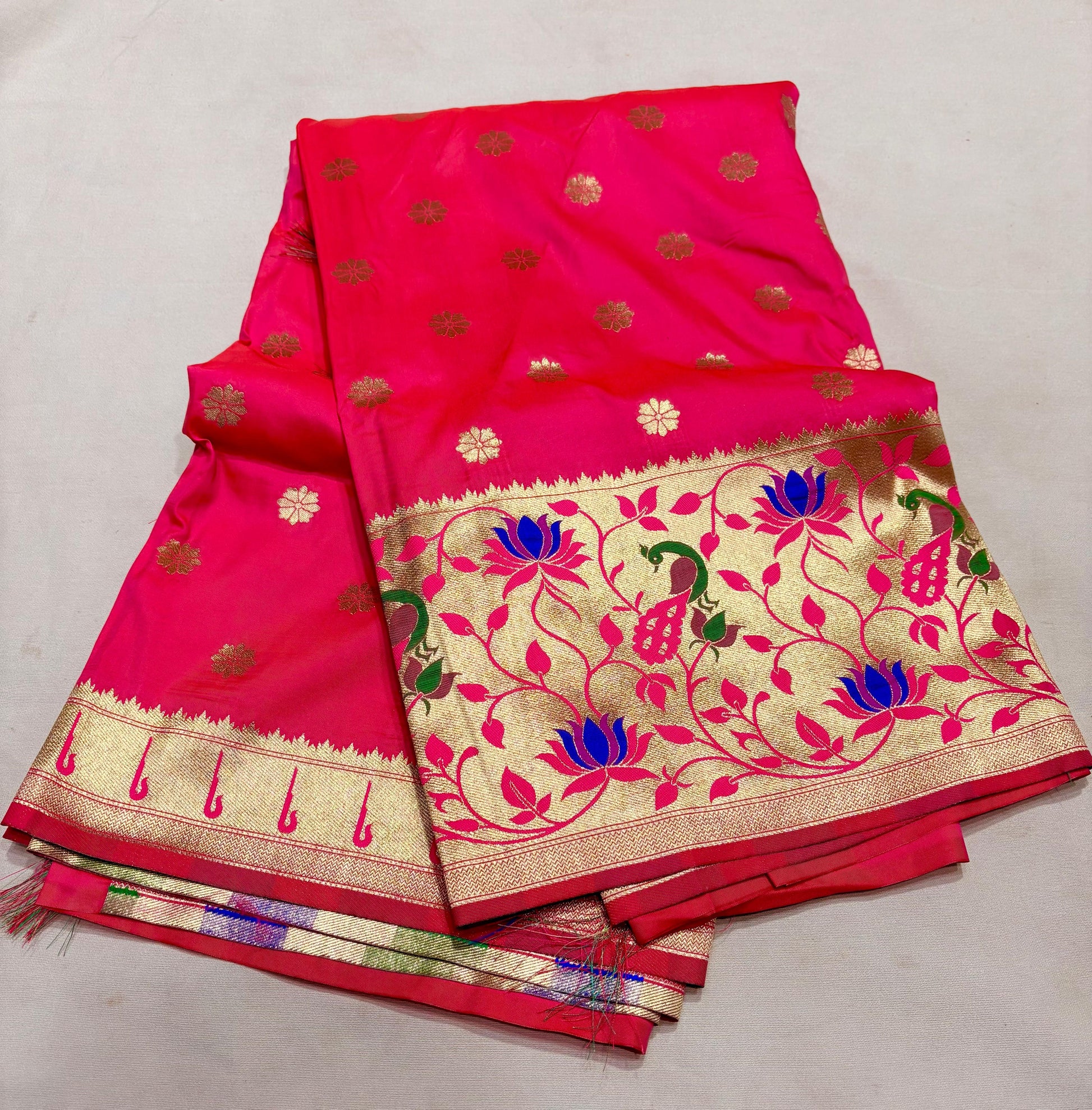 Semi Silk Saree - Diwali Special Sale — Back View
