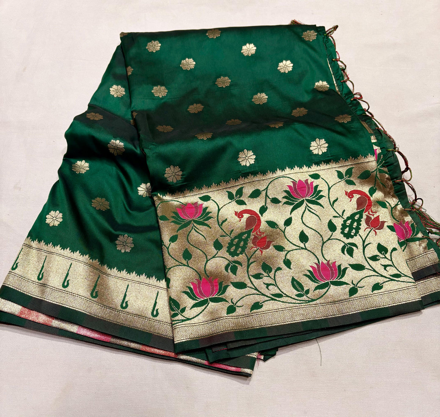 Semi Silk Saree - Diwali Special Sale — Side Angle