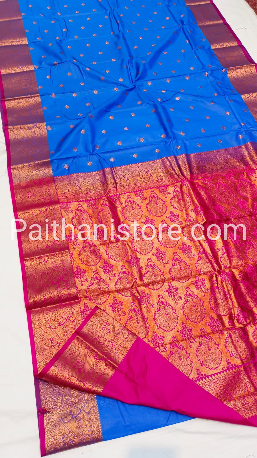Semi Silk kanjivaram Saree — Pallu Detail
