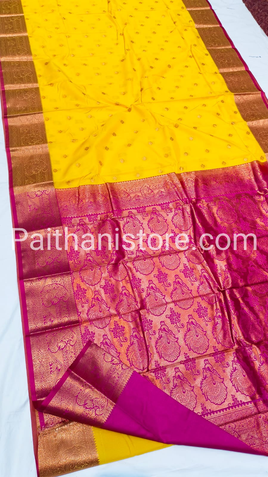 Semi Silk kanjivaram Saree — Side Angle
