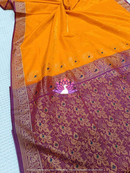 Yellow Nauvari Paithani Saree For Wedding | Buy Online from Paithanistore