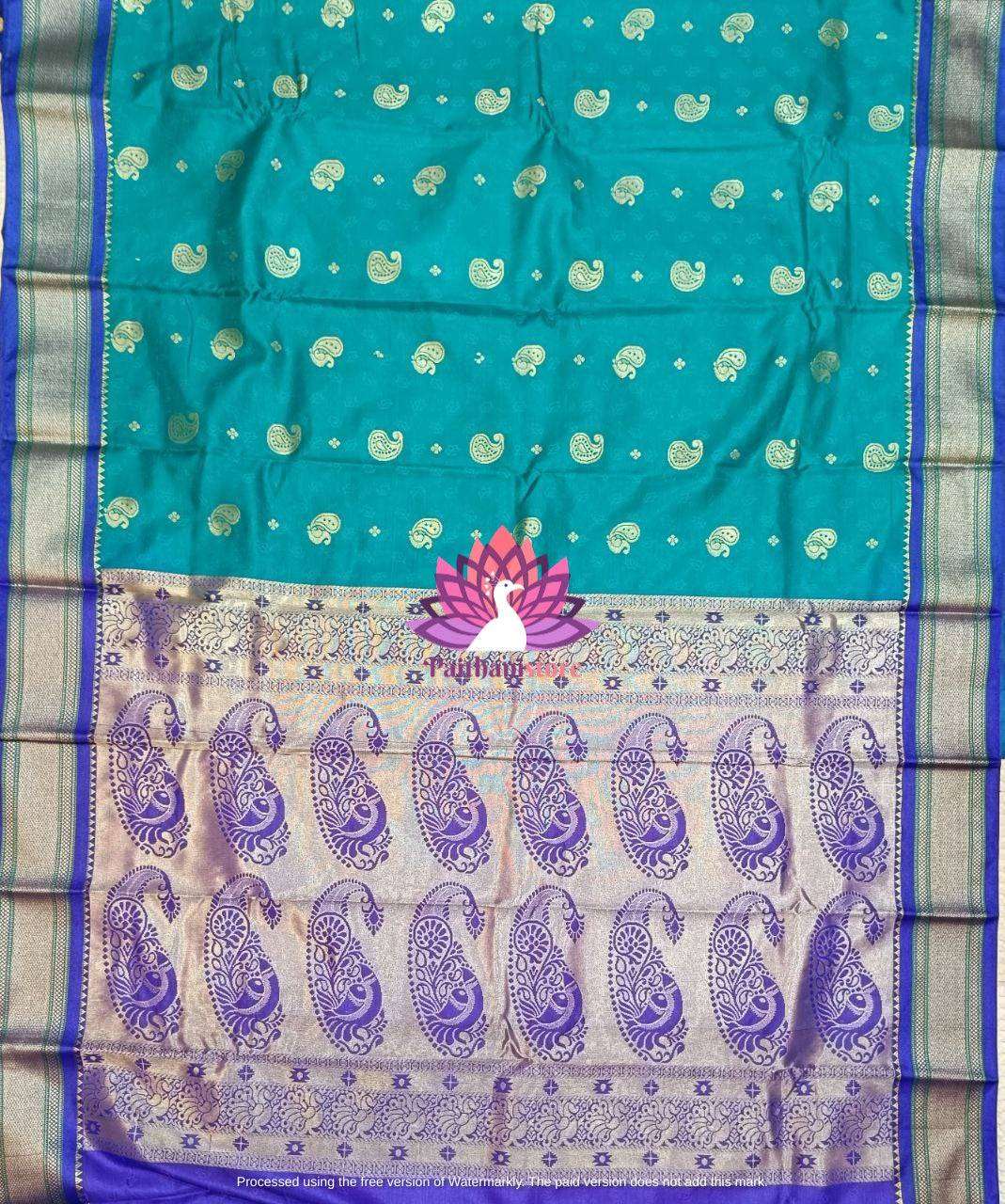 Morpankhi Color Semi Silk Paithani Saree