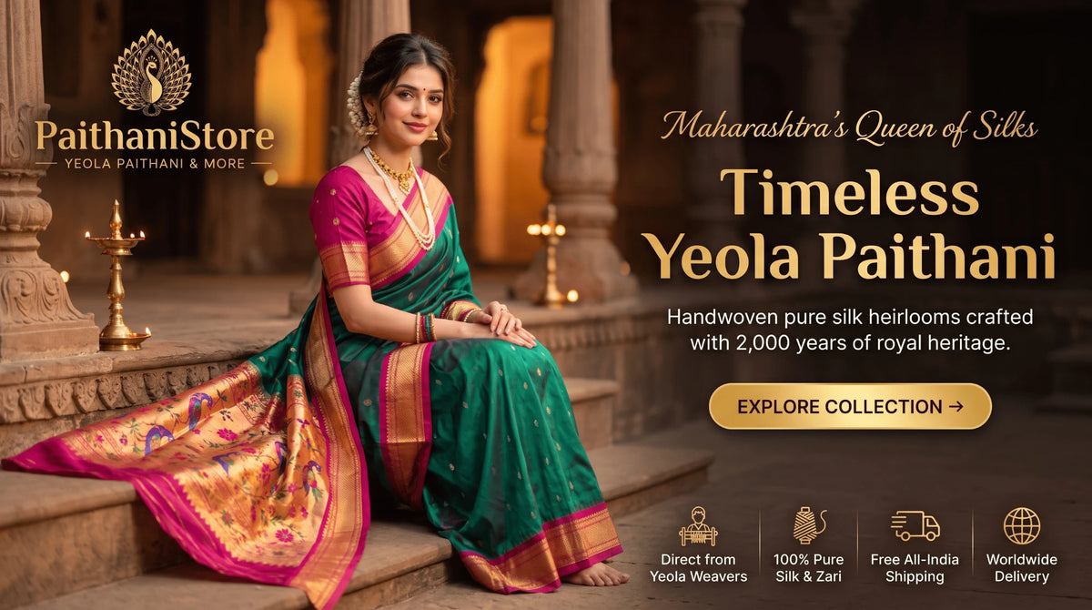 Timeless Yeola Paithani: pure silk Paithani sarees from Yeola by Paithanistore