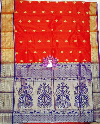 Orange Mhalsa Paithani Saree