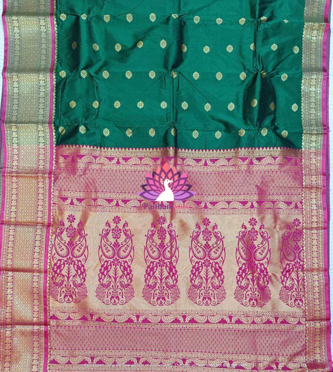 Green Mhalsa Paithani Saree