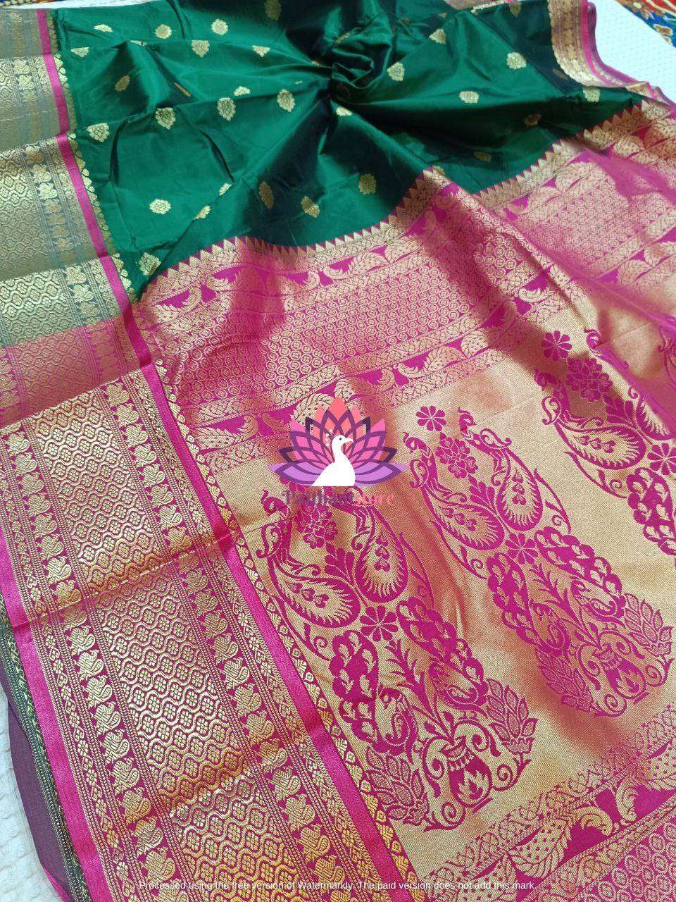 Green Mhalsa Paithani Saree