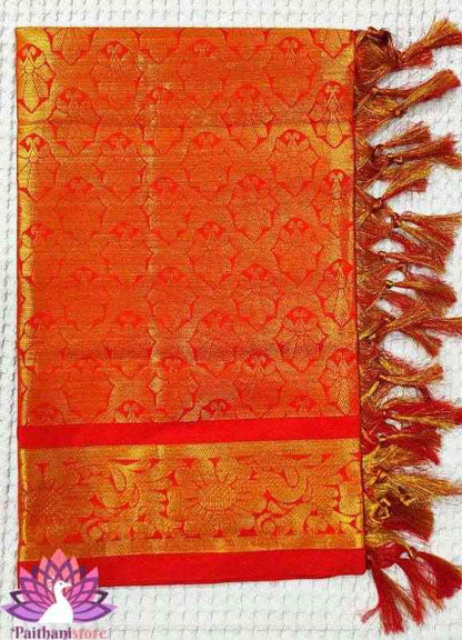 Orange Color Paithani Shela For Women