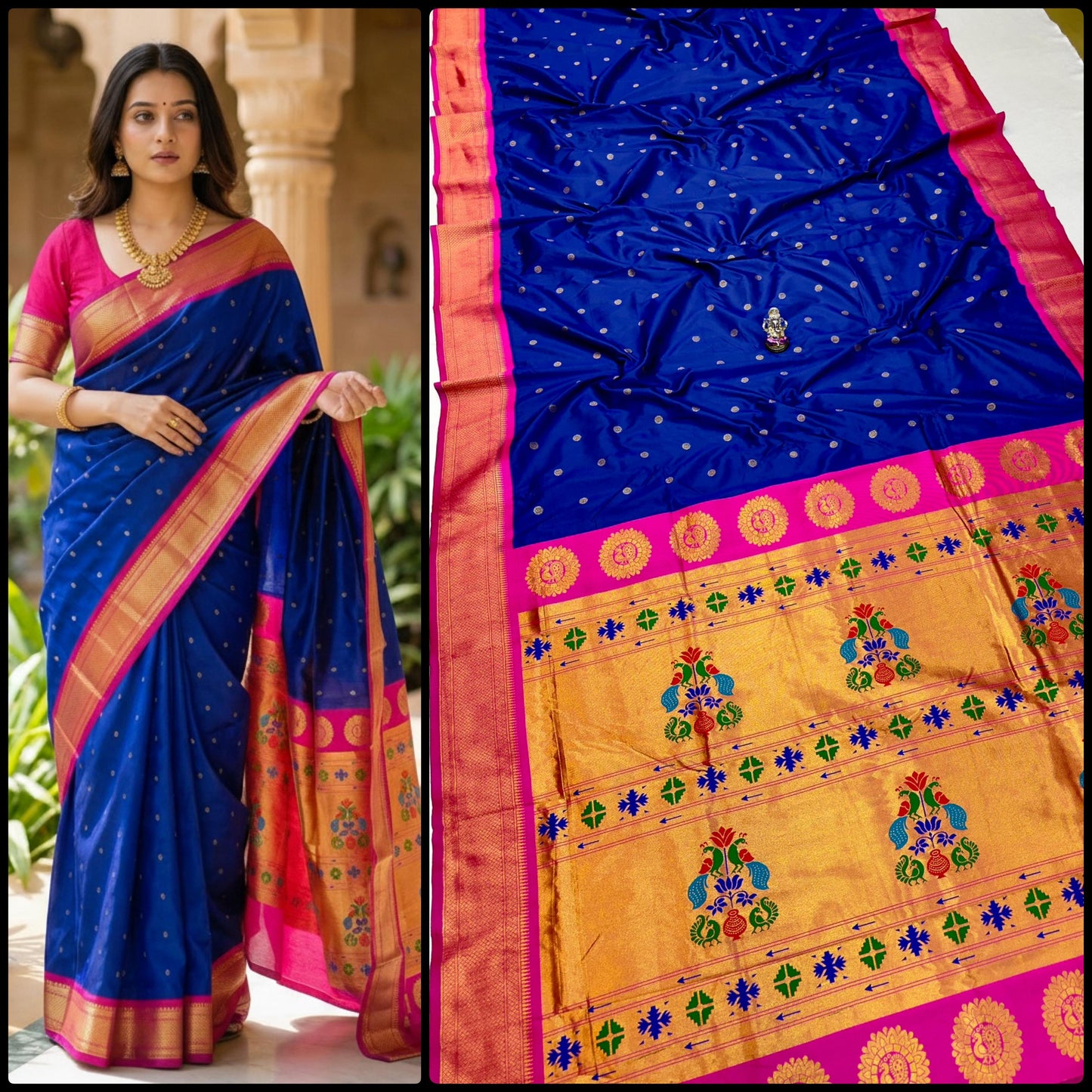 Maharani Pallu Kalanjali Paithani Saree