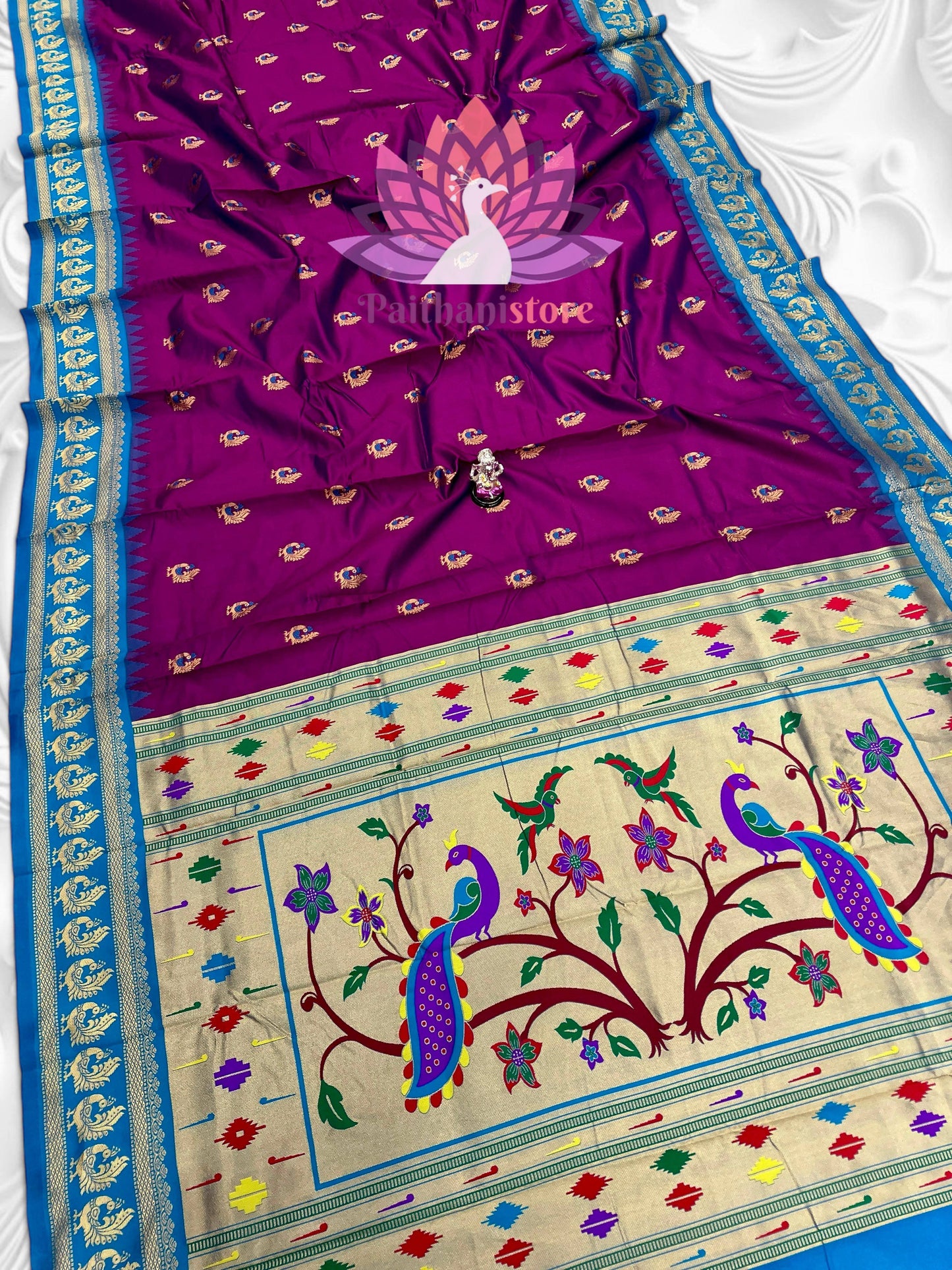 Beautiful peacock pallu Paithani saree