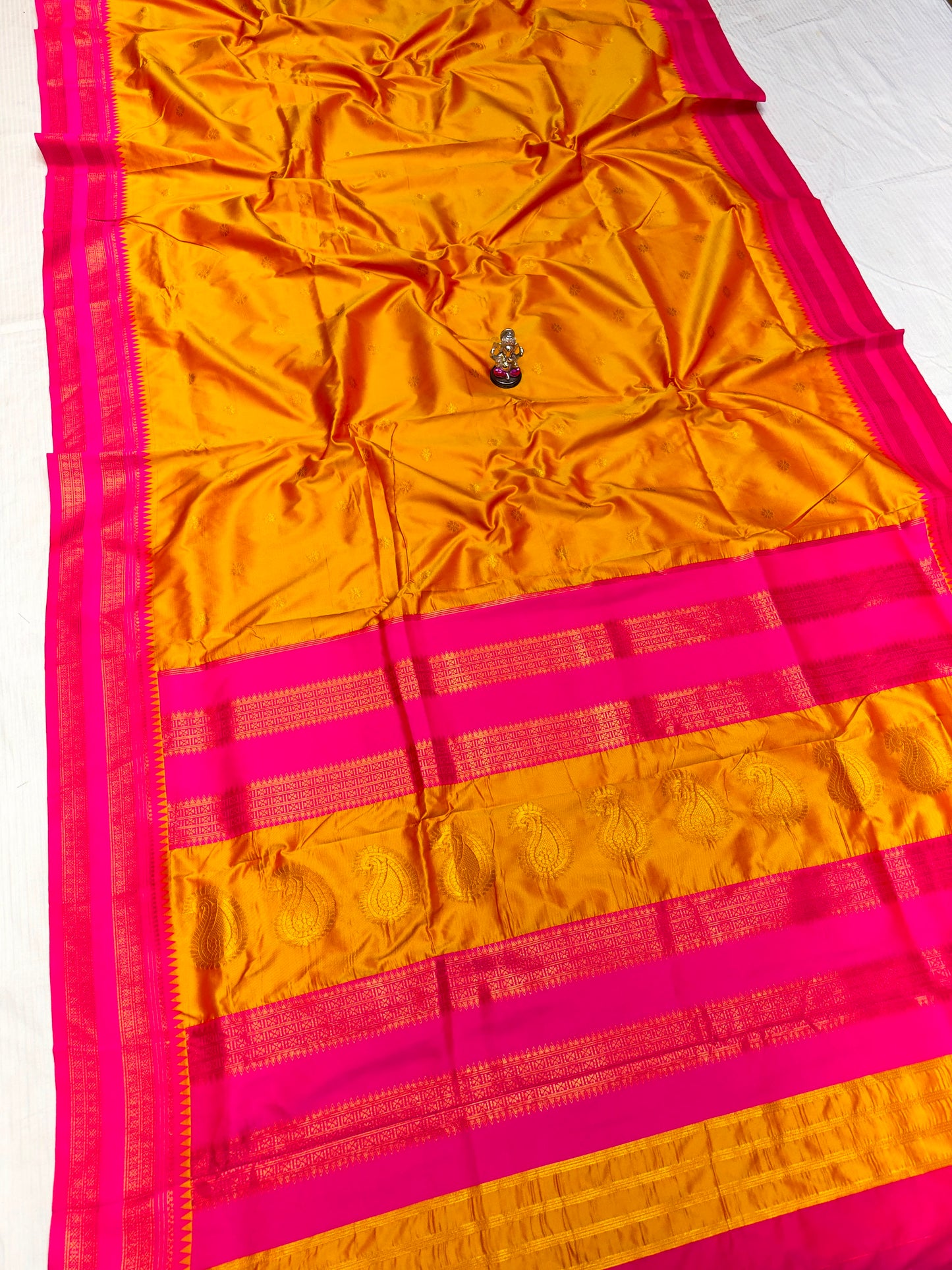 Semi-Silk Narayan Peth Paithani Saree
