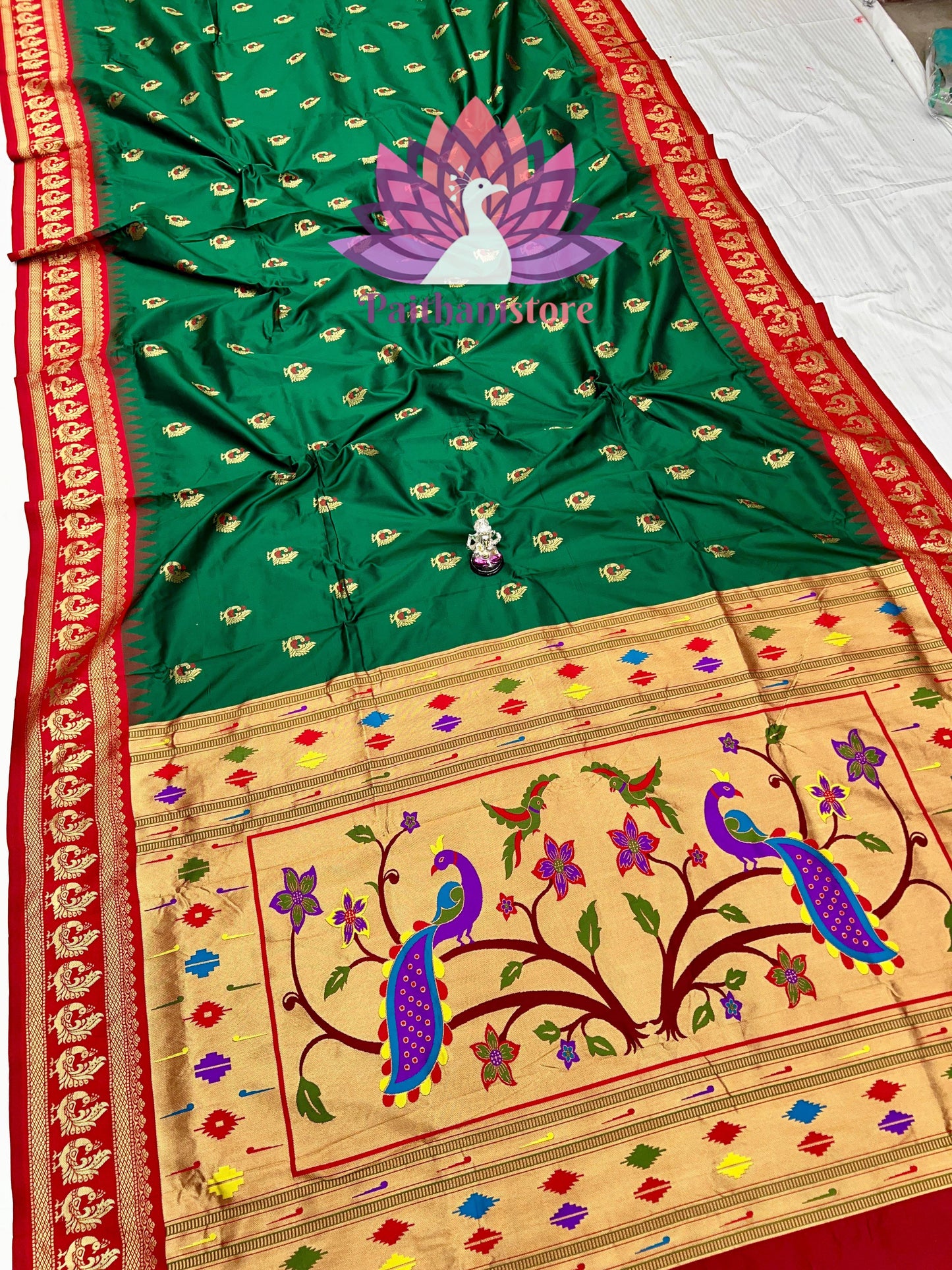 Beautiful peacock pallu Paithani saree