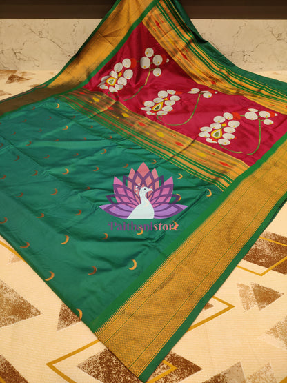 Beautiful Nath Pallu Chandrakor Saree