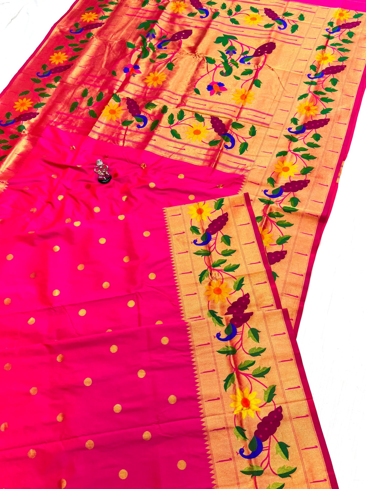 Designer Brocade All-Over Semi Silk Paithani Saree