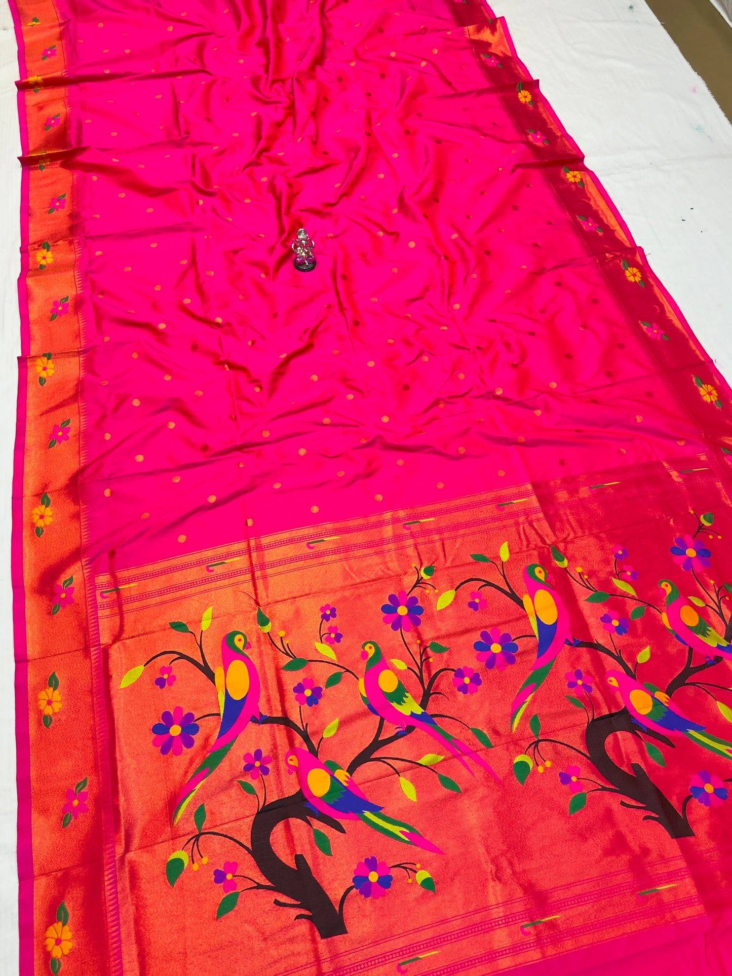 Radhika parrot Pallu Paithani Saree