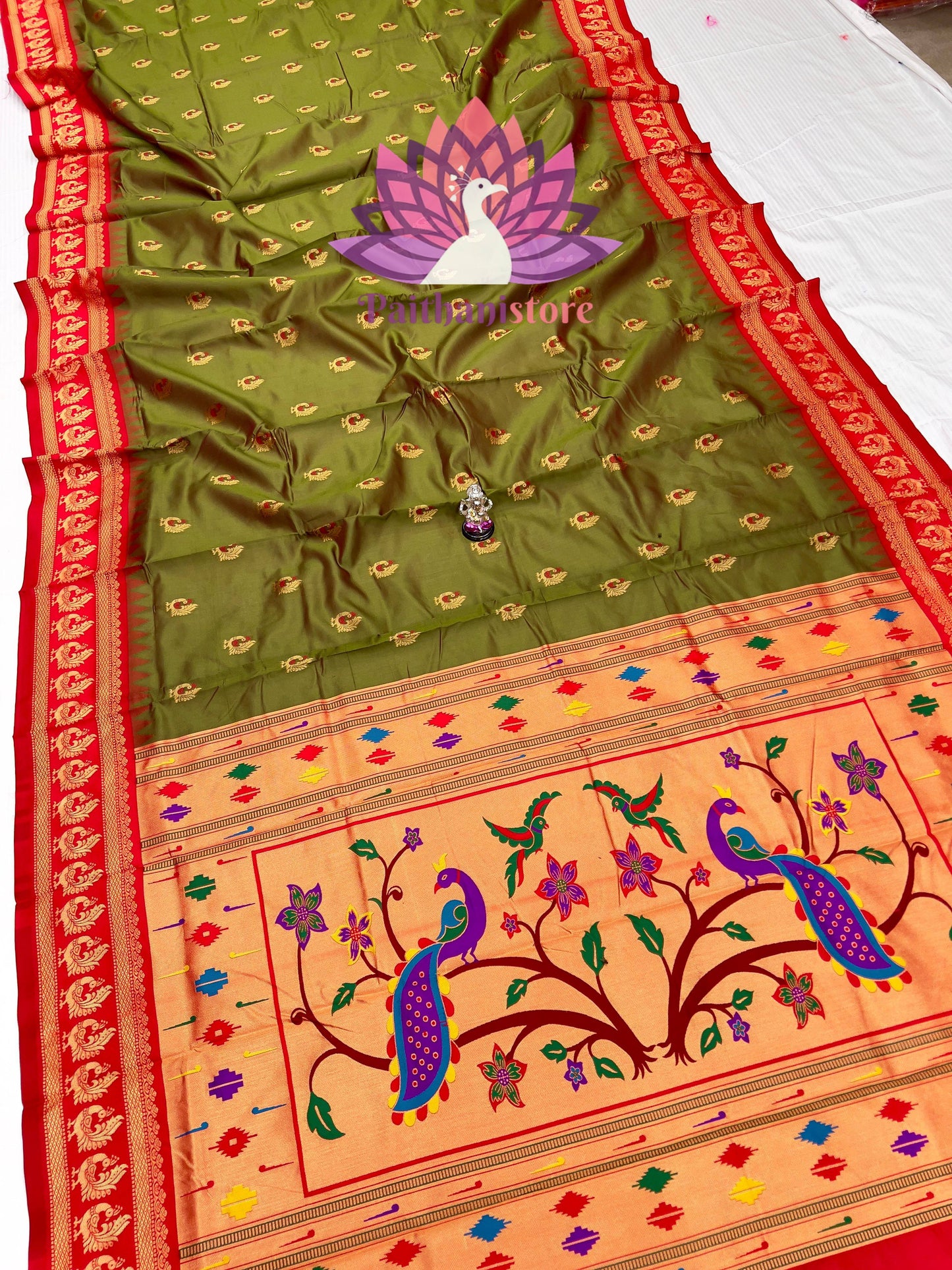 Beautiful peacock pallu Paithani saree