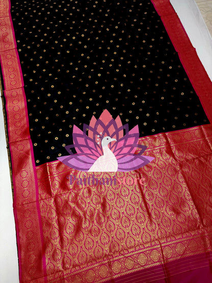 Beautiful Black Saree For Sankranti