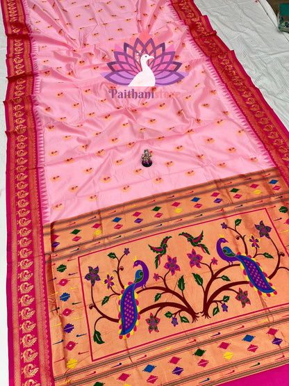 Beautiful peacock pallu Paithani saree