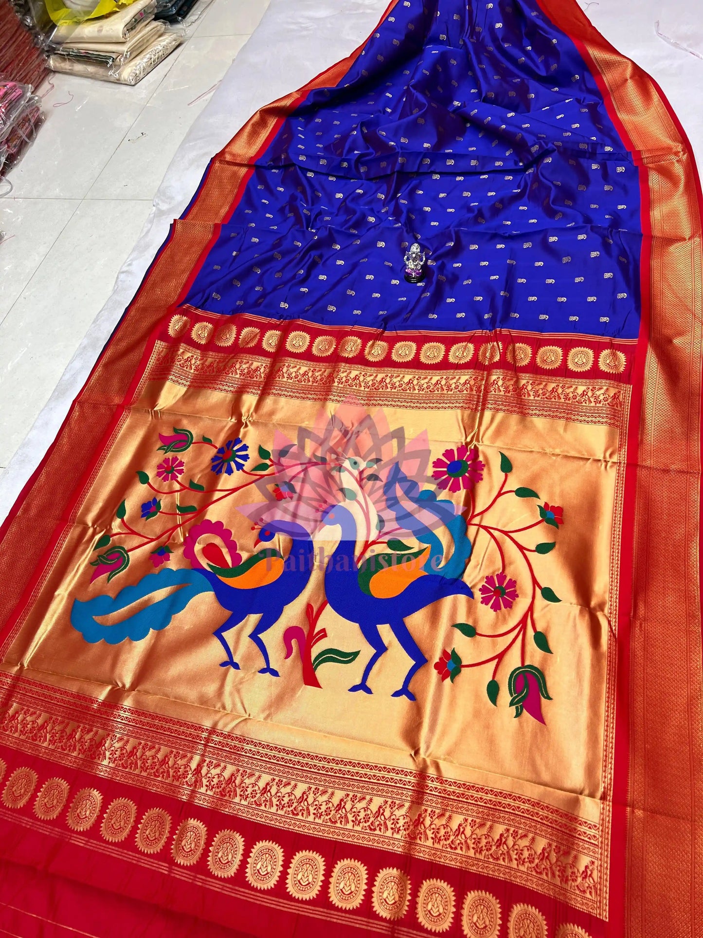 Semi Silk Designer Kadiyal Paithani Saree