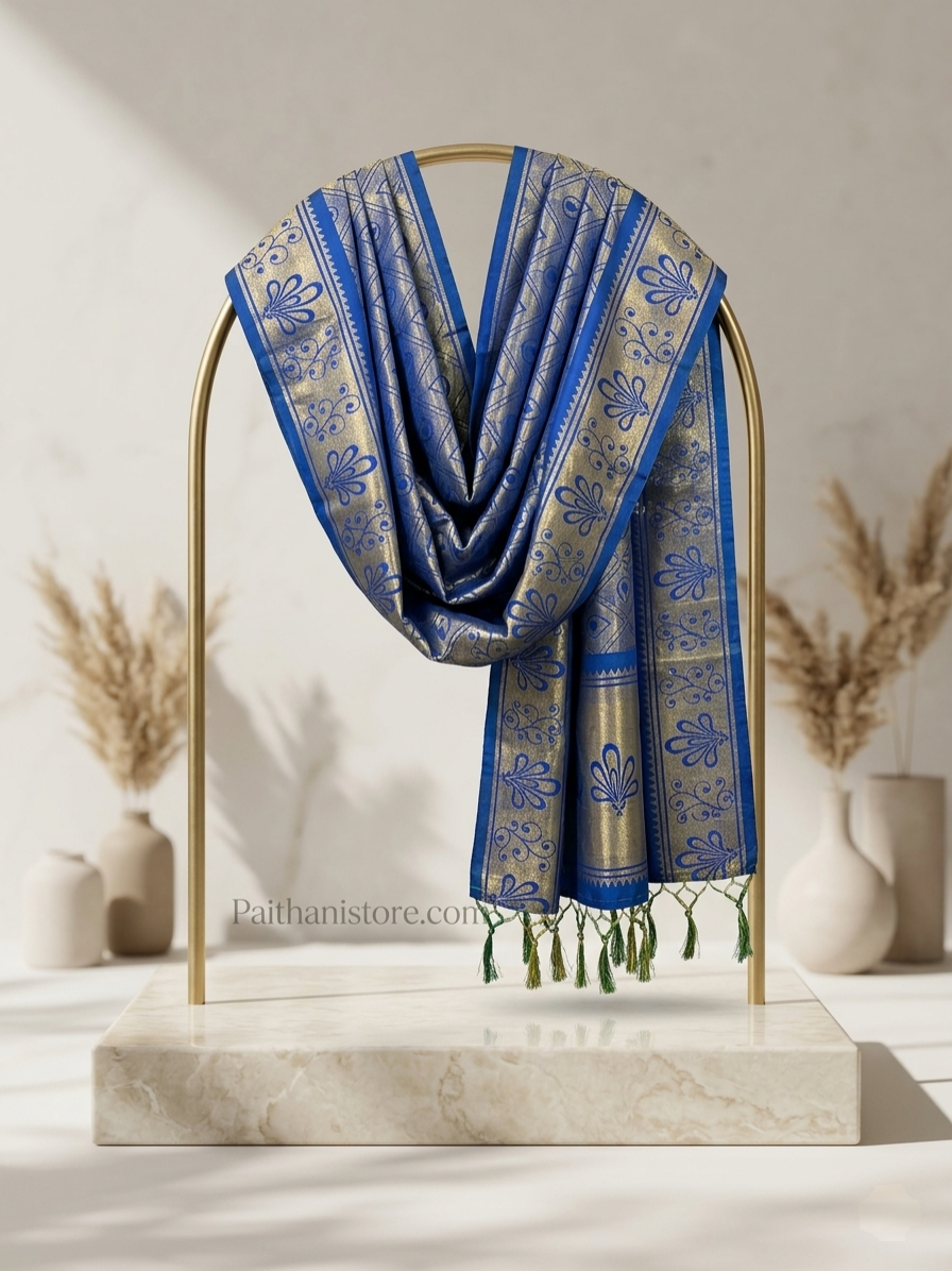 Paithani Shela Dupatta - Handwoven Paithani Shela Dupatta for Bride | Paithanistore