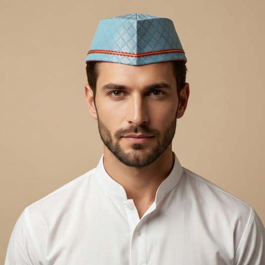 Designer Topi For Men (Style 3) — Front View