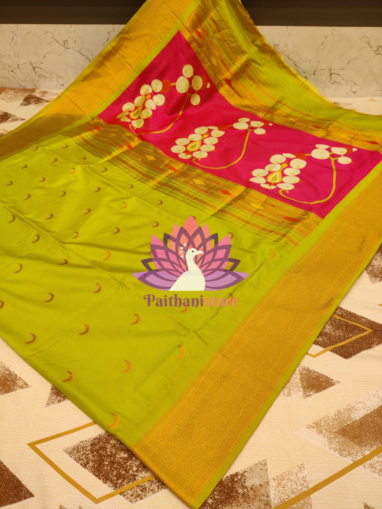 Beautiful Nath Pallu Chandrakor Saree