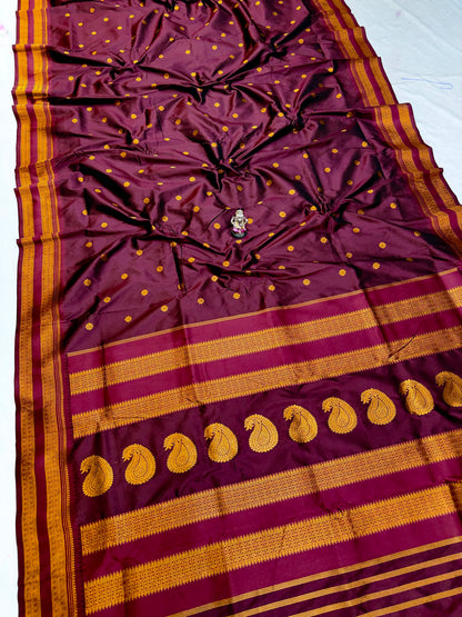 Semi-Silk Narayan Peth Paithani Saree