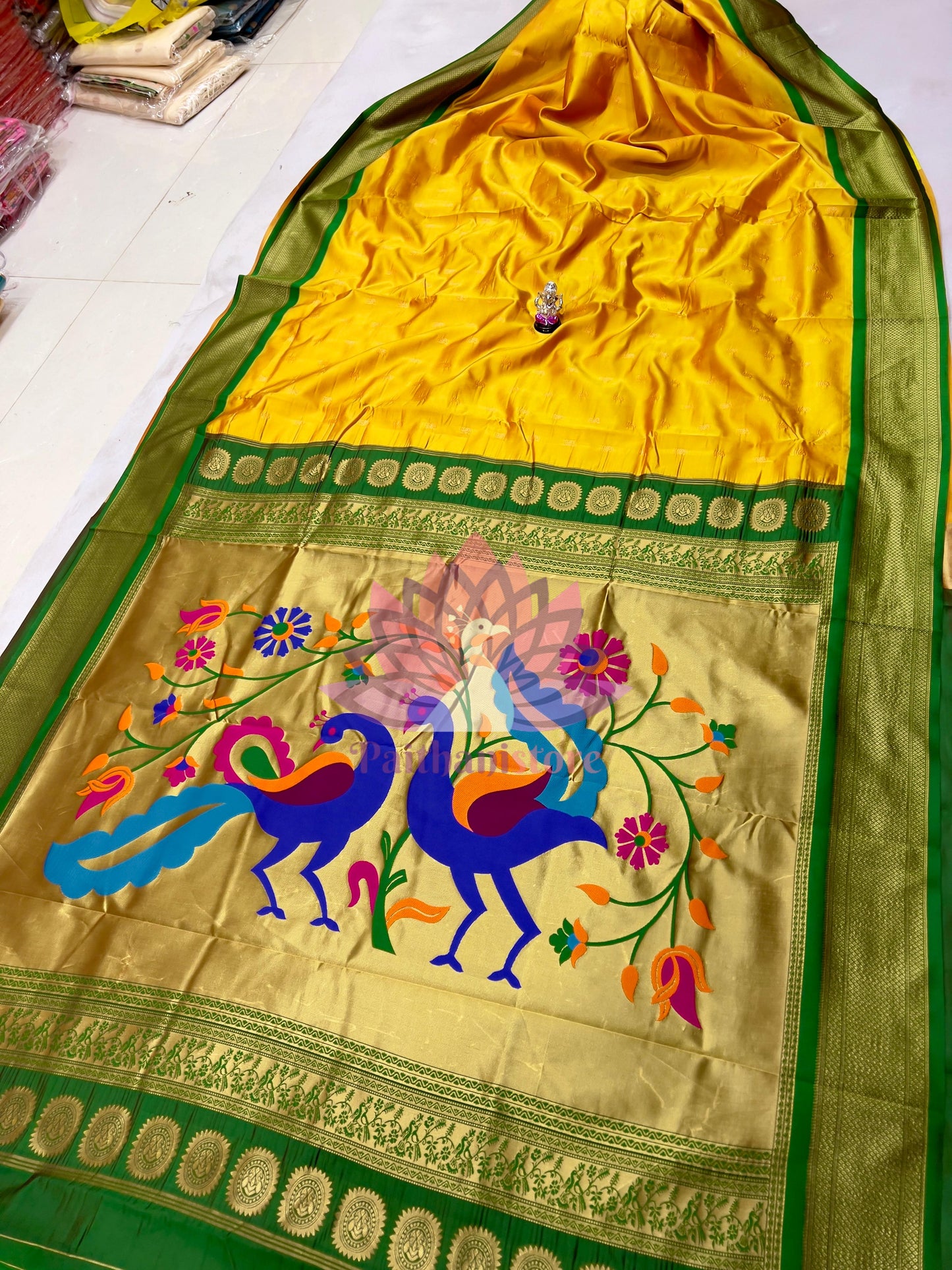 Semi Silk Designer Kadiyal Paithani Saree