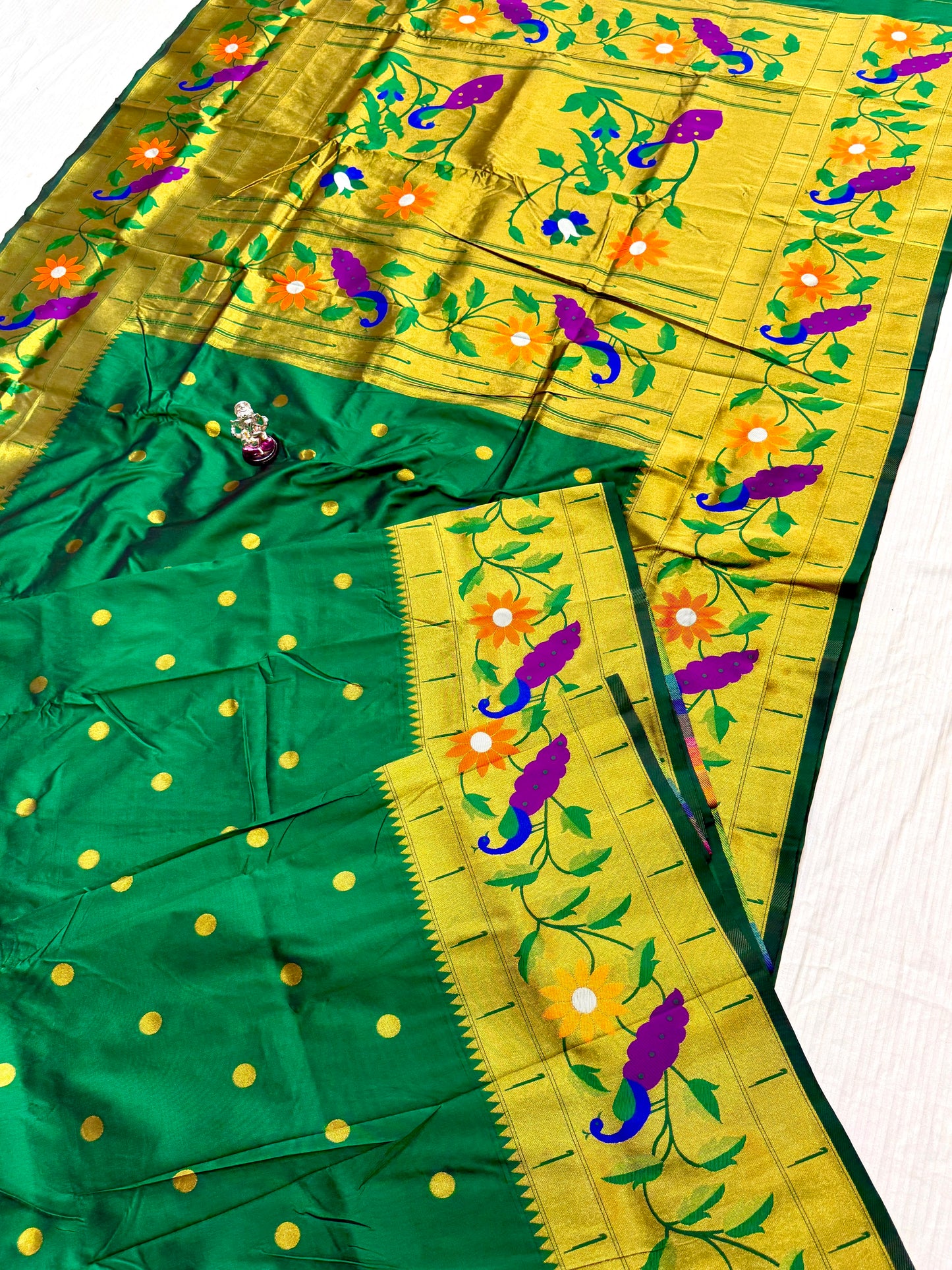 Designer Brocade All-Over Semi Silk Paithani Saree
