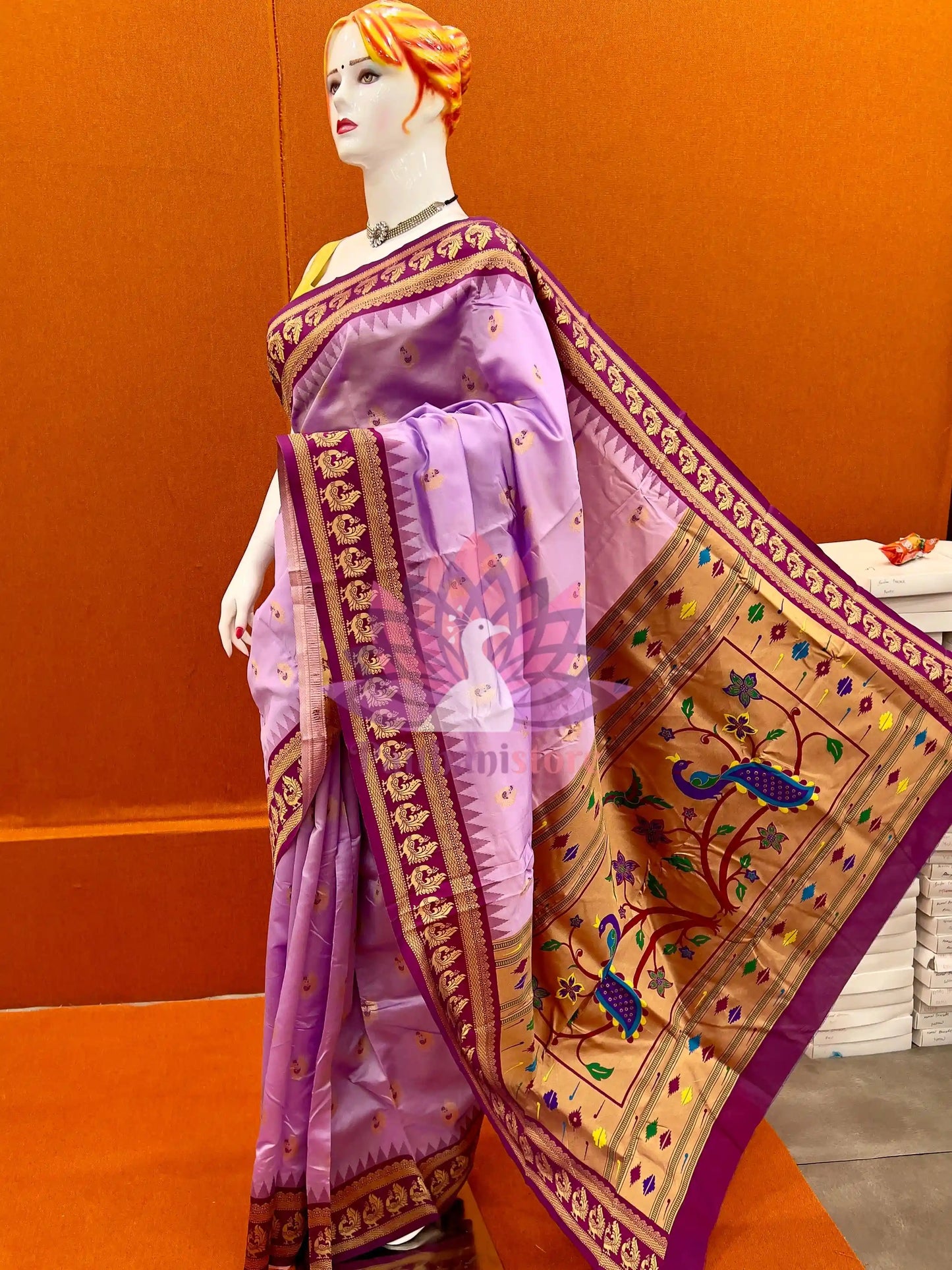 Semi Silk Gadwal Paithani Saree