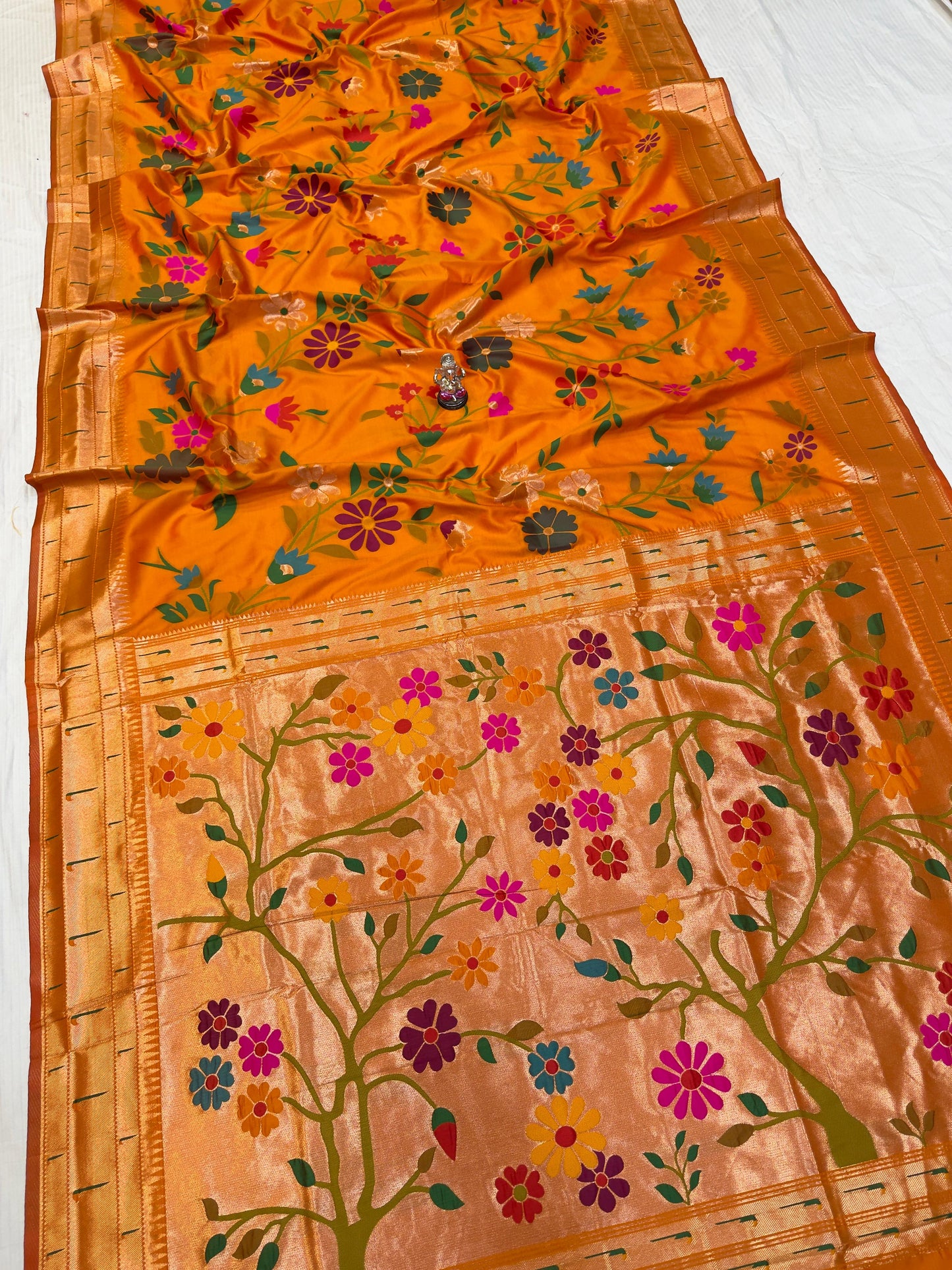 Elegant All Over Paithani Saree with Tripal Muniya Border