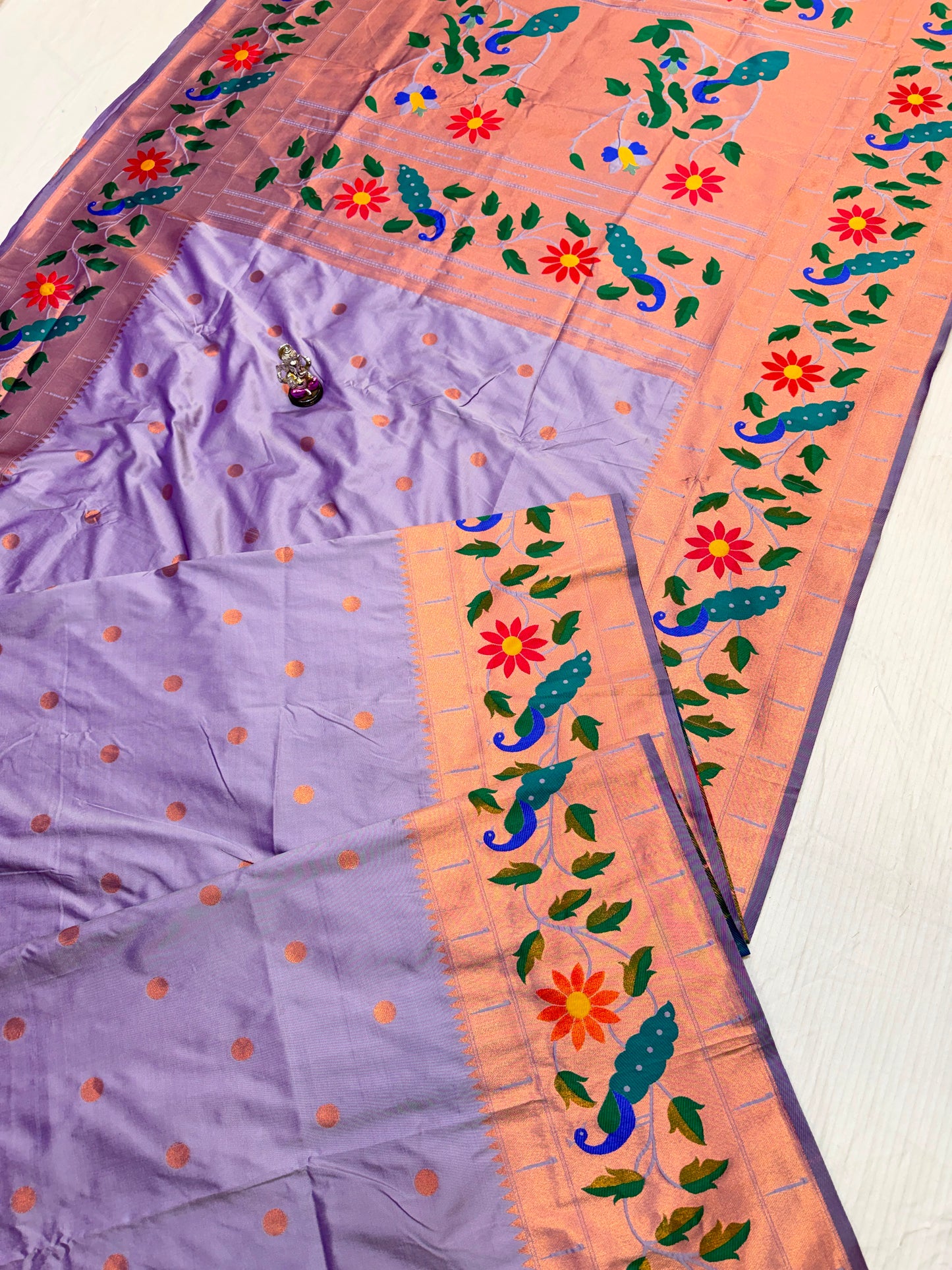 Designer Brocade All-Over Semi Silk Paithani Saree