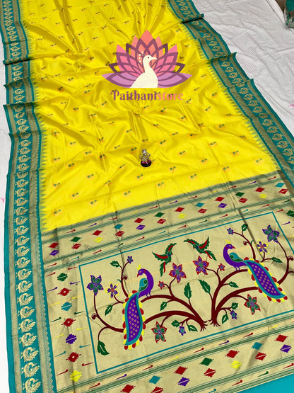 Beautiful peacock pallu Paithani saree