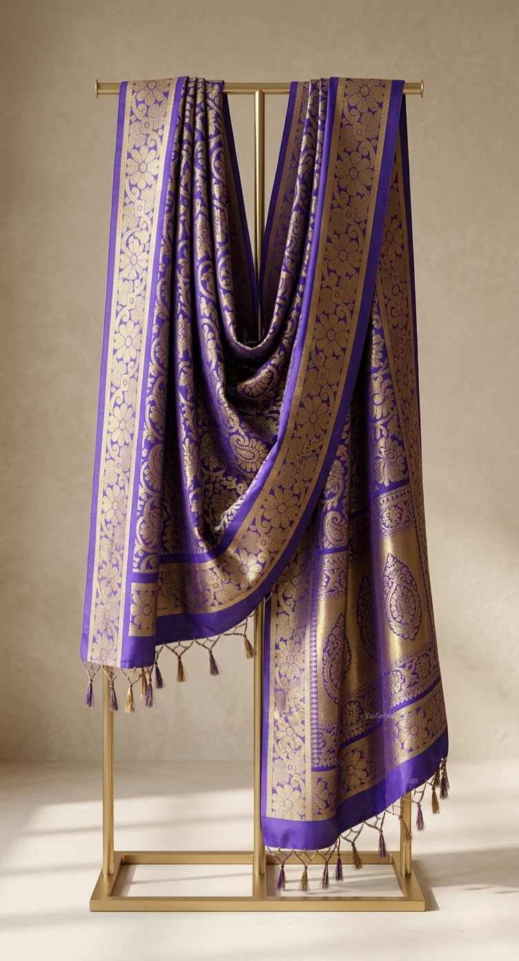 Bride and Groom Paithani Shela For Wedding - Handwoven Paithani Shela Dupatta for Bride | Paithanistore