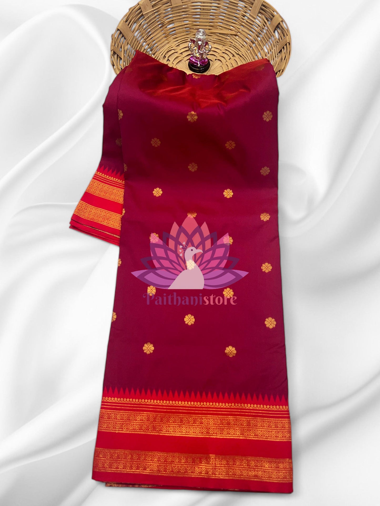 Semi-Silk Narayan Peth Paithani Saree