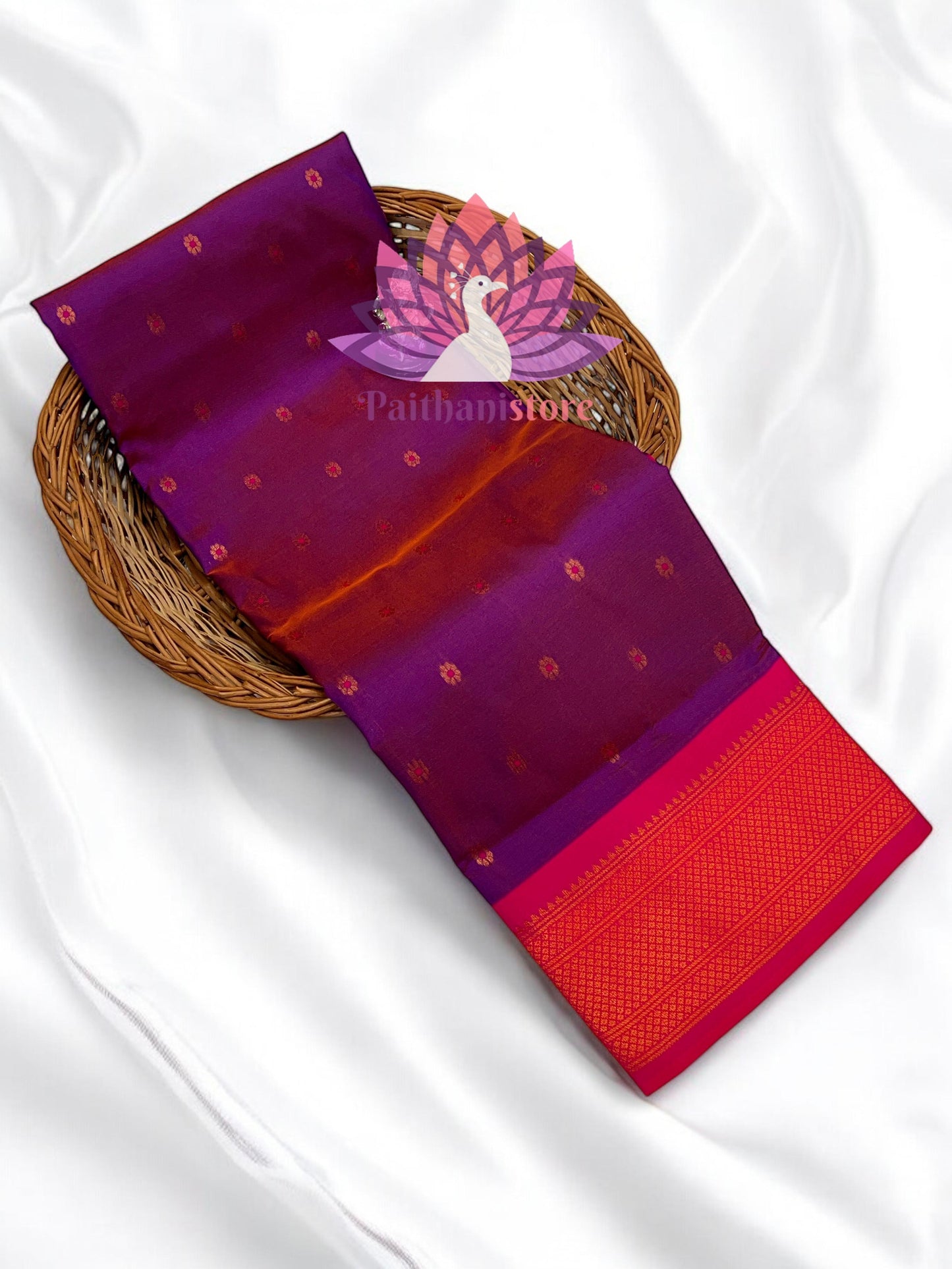 All Over  Meena Butti Paithani Saree