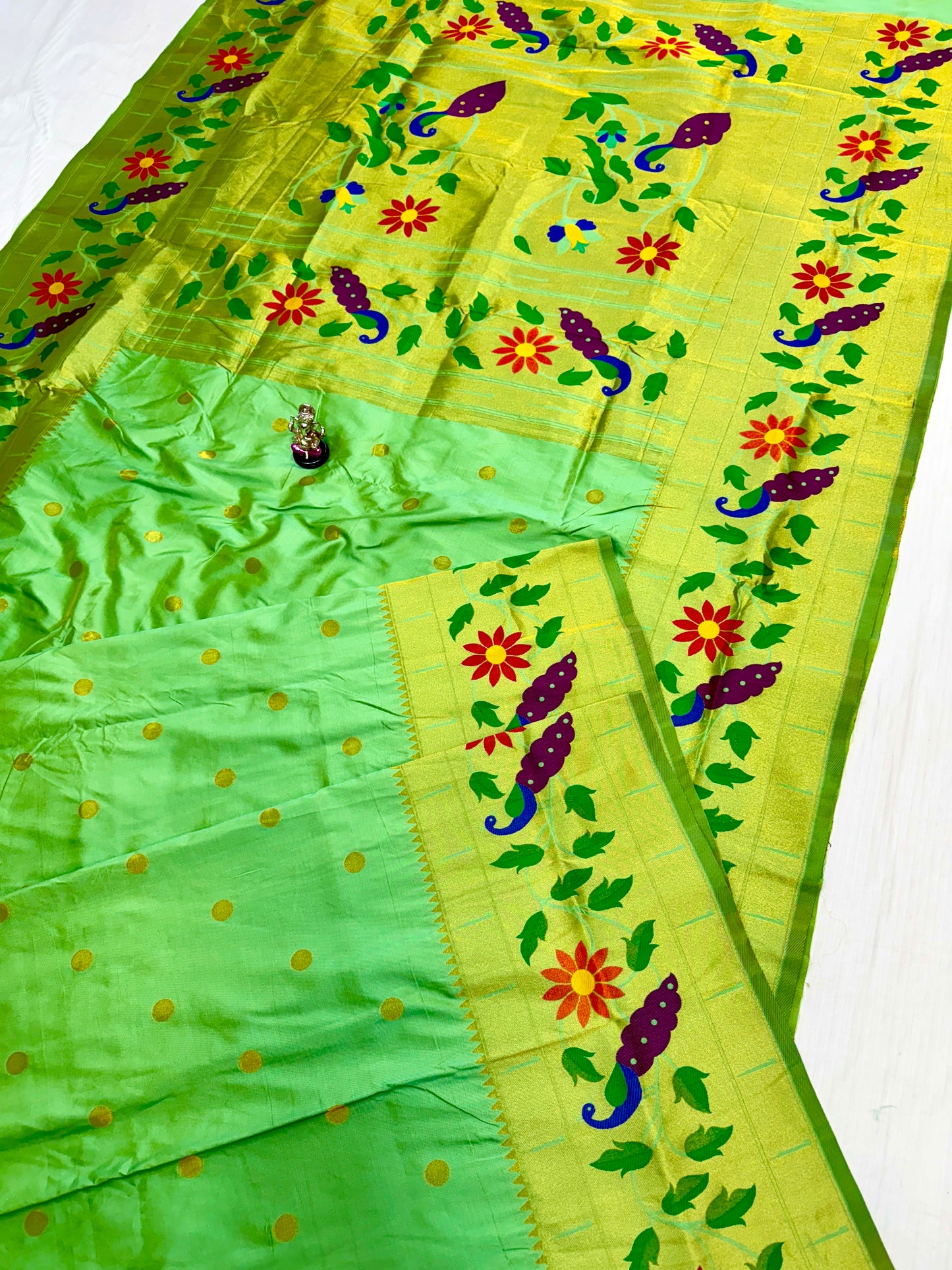 Designer Brocade All-Over Semi Silk Paithani Saree