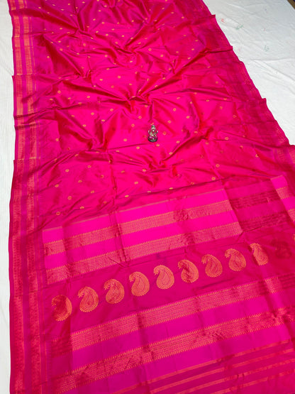 Semi-Silk Narayan Peth Paithani Saree