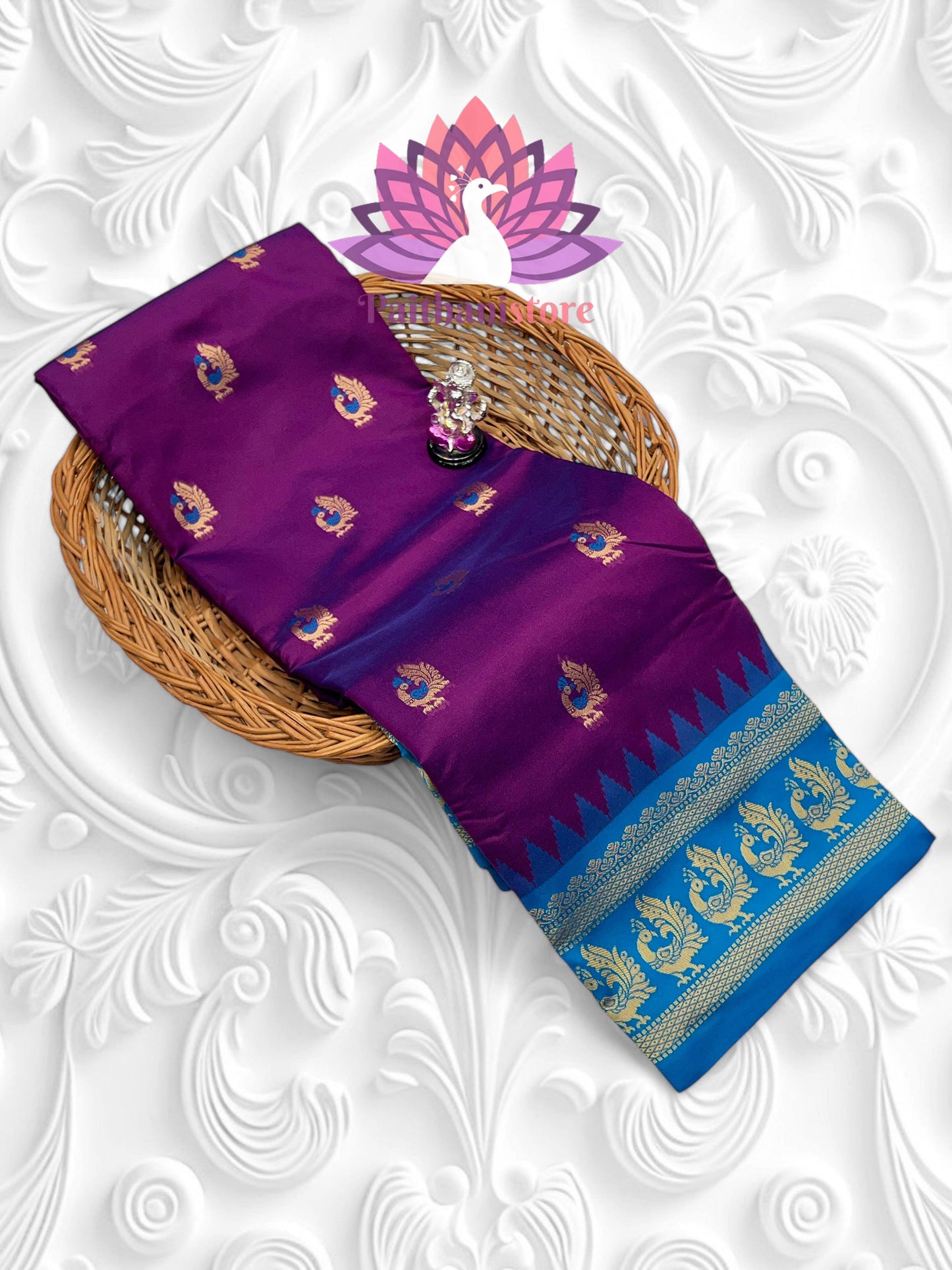 Beautiful peacock pallu Paithani saree